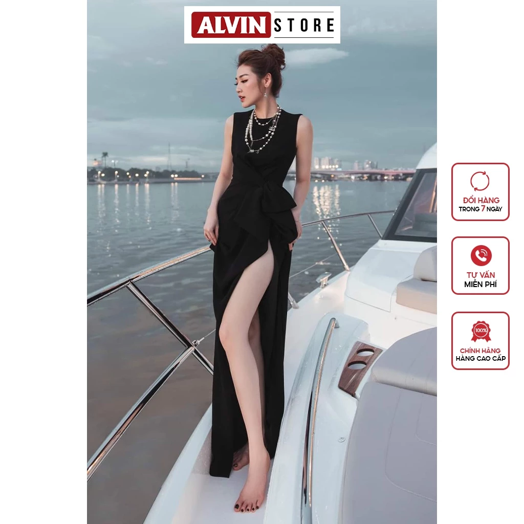 Đầm Dạ Hội Kiểu Sát Nách Bèo Eo Xẻ Đùi Alvin Store 0964