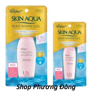 (30g/70g) Gel Chống Nắng Dưỡng Trắng Sunplay Skin Aqua Silky White Gel SPF50+