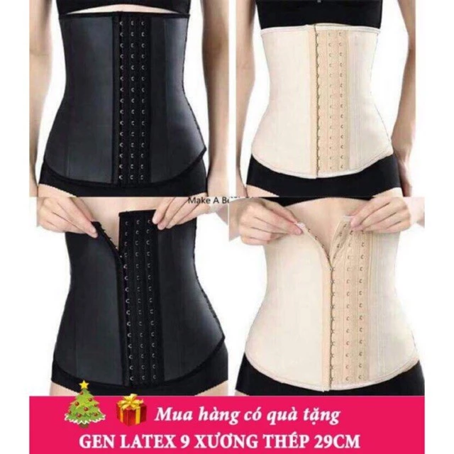 Gen latex, đai nịt bụng giảm eo 9 xương 27cm nhập khẩu Colombia