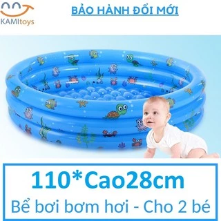 Bể bơi cho bé hình tròn (Chọn cỡ 110 và 90cm) loại hồ phao bơm hơi gấp gọn chơi trong nhà