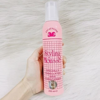 Mút Mousse Chải Tóc Jacqualine, Bọt tạo kiểu tóc Jacqualine styling mousse 250ml ( CHAI HỒNG)