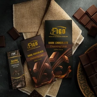 Kẹo sô cô la đen đắng 100% cacao không đường FIGO, ăn vặt ăn kiêng keto diet việt nam