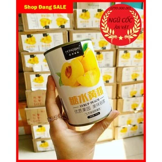 [XẢ KHO] Đào Ngâm HONGQUIAO - Lon 425g - Nguyên Liệu Trà Đào Siêu Ngon