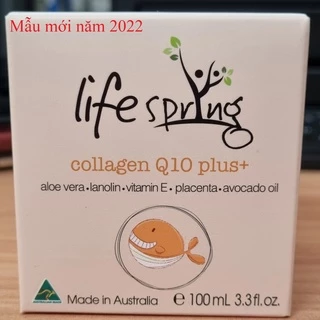 Kem Nhau Thai Cừu LifeSpring Collagen Q10 Plus Giúp Mờ Thâm Nám 100ml của Úc