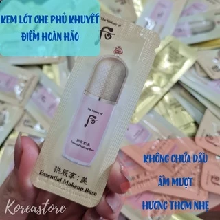 Kem lót Whoo che phủ khuyết điểm giúp da mỏng mịn, ẩm xanh và hồng 1ml (date 2025)