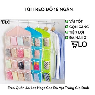 Túi Treo Đựng Đồ Đa Năng 16 Ngăn, Túi Đựng Tất Vớ, Đồ Lót, Ngăn Đựng Chống Thấm Tiện Dụng, Có Móc Treo Tủ Quần Áo