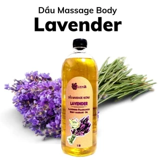 Dầu Massage Body Lavender Oải Hương ACENA 1000ml chuyên dùng Spa Trơn Tay, Hương Thơm Dịu Nhẹ