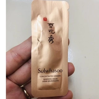 [AUTH 1000%] Sample mẫu thử SULWASOO Kem dưỡng sâm Sulwhasoo Concentrated Ginseng Renewing Cream 1ml