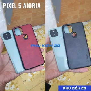 [Google Pixel 5/ 5A 5G] Ốp lưng chống sốc,chống va đập lưng da cao cấp AIORIA