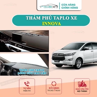 Thảm taplo INNOVA chính hãng MINCAR hoặc bằng lông Cừu 3 lớp và Da Cacbon