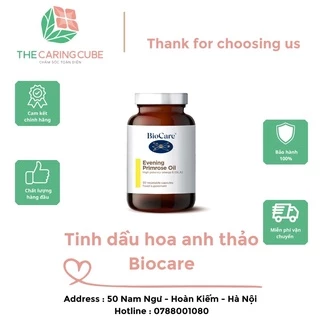 Viên uống BioCare Evening Primrose Oil tinh dầu hoa anh thảo làm đẹp da, ngừa lão hóa hộp 30 viên - The Caring Cube