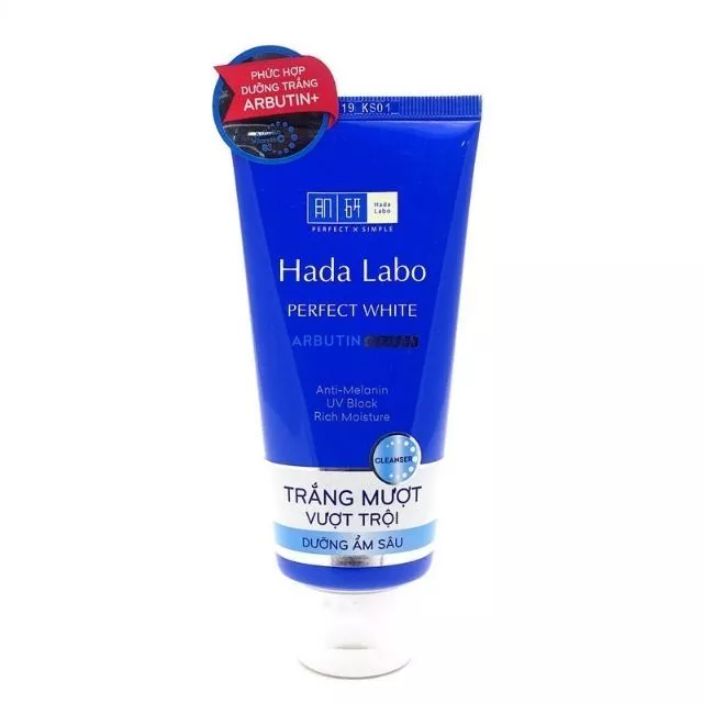 Sữa rửa mặt hada labo Perfect white màu (xanh dương) 80g