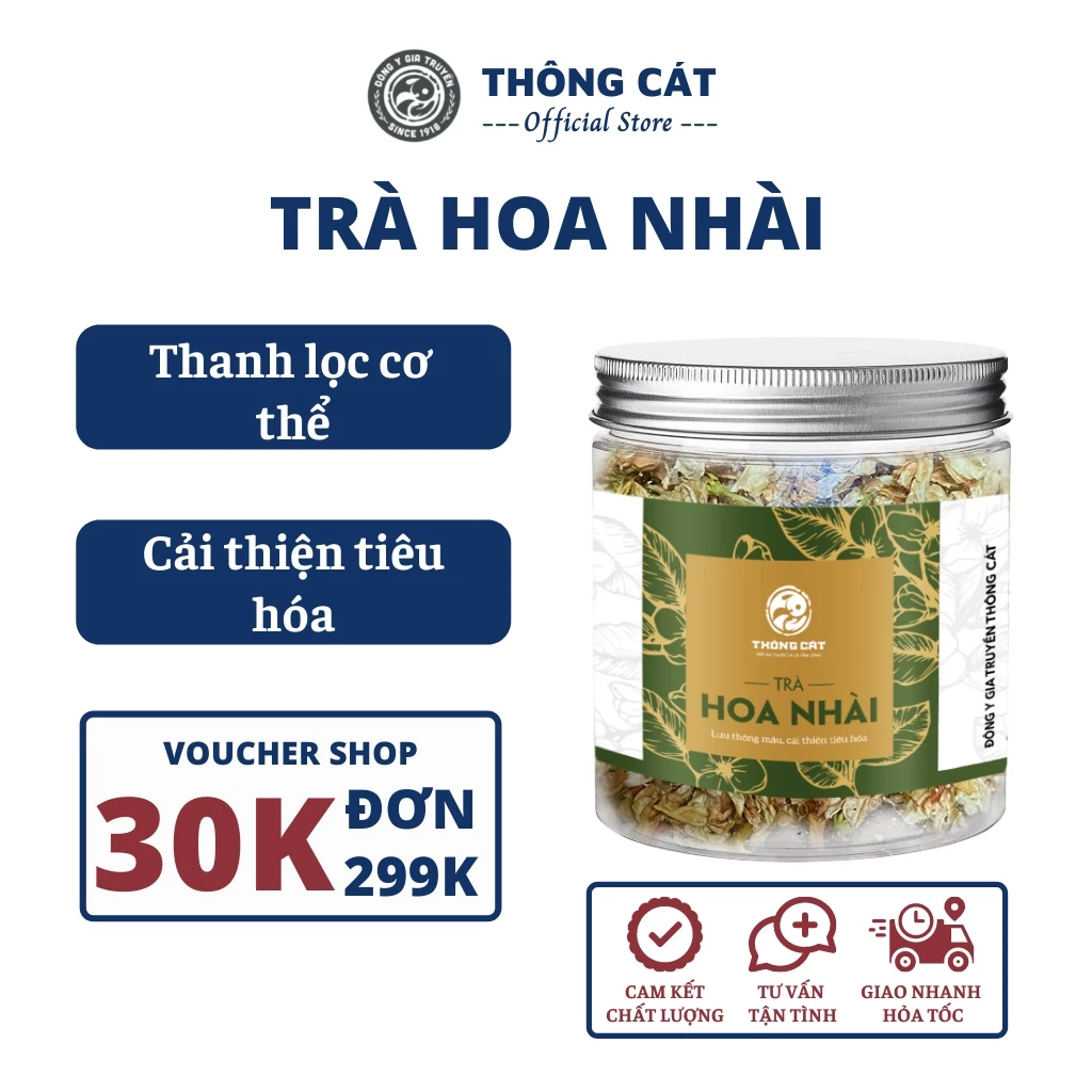 Trà hoa nhài túi lọc giúp thanh lọc cơ thể, bổ máu, ổn định huyết áp, ăn ngủ ngon hơn - Trà hoa thảo mộc Thông Cát HCM