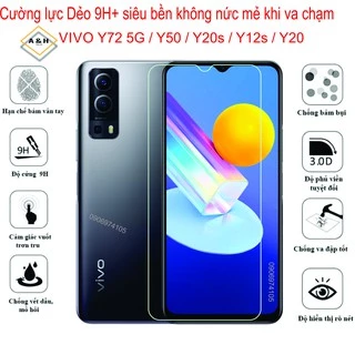 Kính Cường lực dẻo VIVO Y72 5G / Y50 / Y20 / Y20s / Y12s, bảo vệ màng hình chống va đập chống trầy xước tiệt đối