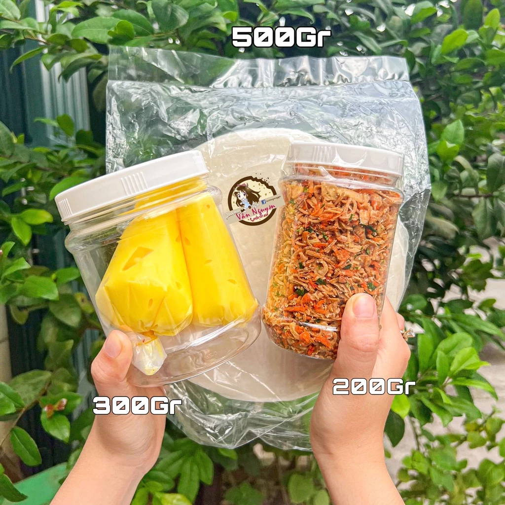 Combo nhiều bơ bánh tráng phơi sương 500gr, bơ trứng gà 300gr, muối tép hành phi 200gr