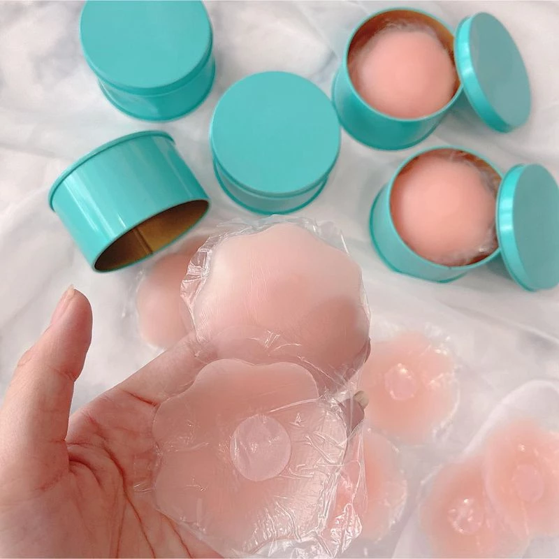 [ BÁN SỈ 10 ] Hộp 5 đôi dán ti silicon, dán nhũ hoa cho nữ