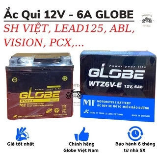 Ắc Qui 12V- 6A Sh Việt, Lead 125, Vision