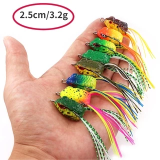 Mồi Câu Cá Giả Hình Ếch Sấm Sét Mềm 2.5cm 3.2g Super Frog Lure Mồi giả câu cá lóc