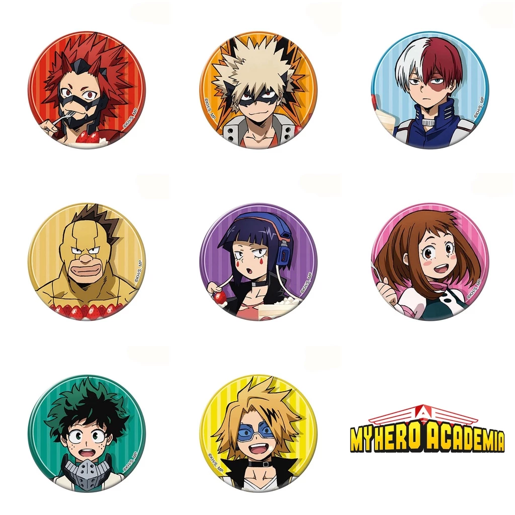 (BÁNH KEM) Huy hiệu IN HÌNH My Hero Academia Học viện anh hùng anime chibi dễ thương tiện lợi