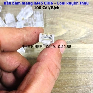 Đầu bấm mạng RJ45 CAT6 - Loại xuyên thấu (100 Cái/bịch)