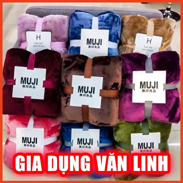 [HOT] Chăn lông tuyết Muji 2 lớp siêu mềm mịn kích thước 2m x 2m3