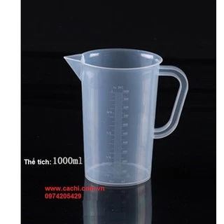 Ca đong / cốc ly đong 1000ml có tay cầm PP