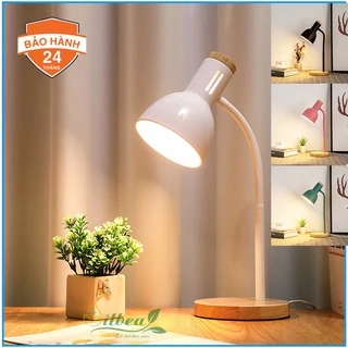 Đèn Học Đế Gỗ Để Bàn Dùng Bóng Đèn LED Bulb Của Rạng Đông Chống Cận Thị