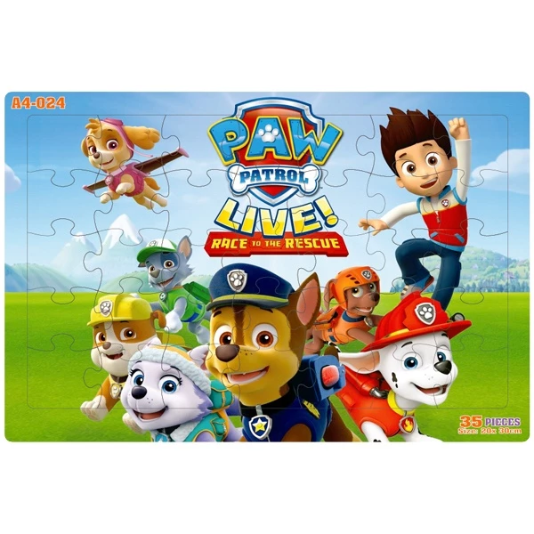 Bộ Xếp Hình Khổ A4 Puzzle Minh Châu 35-024 - Paw Patrol Live (35 Mảnh Ghép)