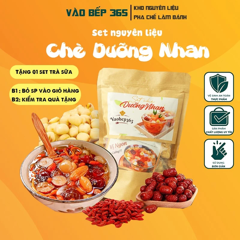 Set Nguyên Liệu Chè Dưỡng Nhan Thành phẩm 25-30 chén VAOBEP365