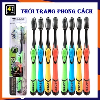 Bàn chải đánh răng than tre hoạt tính Hàn Quố , lông mềm màu đen, tinh chất than tre / Mã D057_ Bàn Chải Than Tre