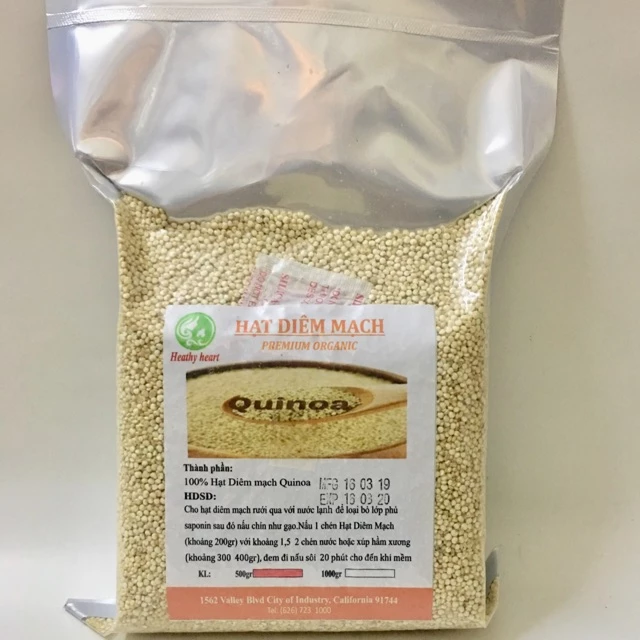 Hạt Diêm mạch Quinoa - NK Mỹ 500g hạt diêm mạch