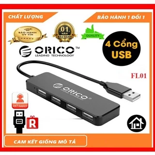 Bộ chia cổng Usb - Hub USB 2.0 ORICO 4 Cổng FL01-BK-BP