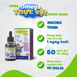 Siro bổ sung Omega 3 ⚡ CAM KẾT CHÍNH HÃNG ⚡ Omega Fitobimbi tăng cường khả năng ngôn ngữ thông minh cho bé