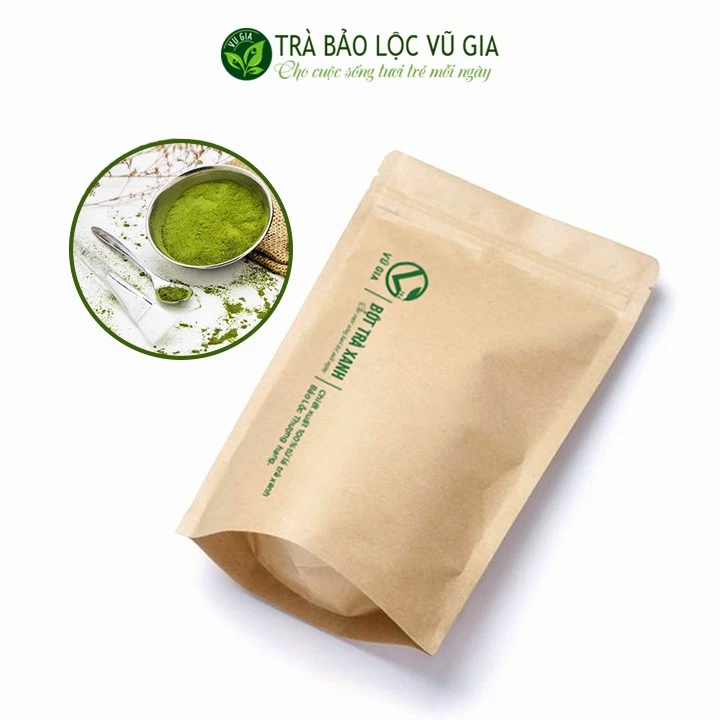 Bột trà xanh đắp mặt nạ nguyên chất Vũ Gia (50g/túi) - Trà xanh đắp mặt dưỡng da