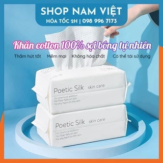 Khăn Vải Cotton Khô Đa Năng Tẩy Trang Lau Mặt