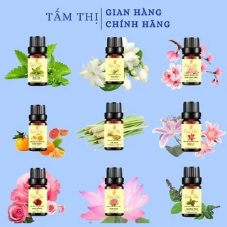 Tinh Dầu Thiên Nhiên Nguyên Chất Tấm Thị Lọ 10ml Giúp Thơm Phòng Khử Khuẩn Nhiều Mùi Đa Dạng Sả Chanh Bạc Hà Quế Tràm