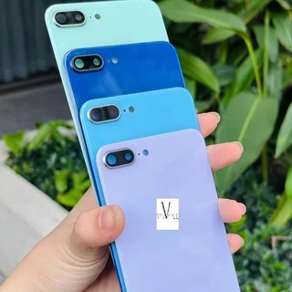 Kính lưng dành cho vỏ 7plus, 8plus vuông màu xanh ngọc, xanh dương, tím