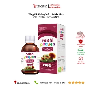 Tăng đề kháng Reishi Kids Protect bổ sung vitamin kẽm Giảm viêm nhiễm đường hô hấp phục hồi hệ miễn dịch Chai 150ml