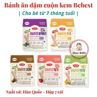 Bebest | Bánh ăn dặm cuộn kem canxi cho bé 7m+ (Hàn Quốc)