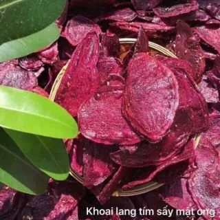 Khoai Lang Vàng Tím Sấy Mật Ong Giòn Thơm 500gr