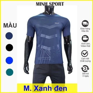 Áo Thun Lạnh Thể Thao Nam Cổ Tròn MINH SPORT Vải Cực Mát, Co Giãn 4 Chiều, Nhiều Màu, Form Áo Chuẩn Thể Thao