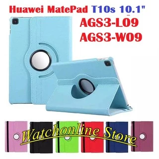 Bao Da Xoay Nắp Gập Thông Minh Cho Huawei MatePad T10 / T10s 10.1 Inch AGS3-L09 / AGS3-W09