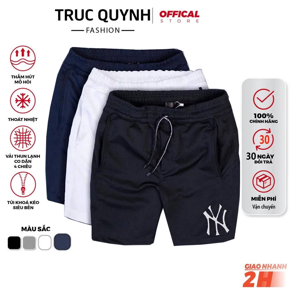 Quần thun lạnh thể thao Logo 𝐍𝐘-𝐑𝐄𝐄𝐁𝐎𝐊 có 02 túi khóa kéo chất vải mát dày đẹp - QSTTNY012