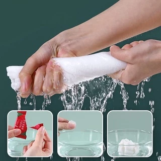 Khăn Lau Mặt Dạng Nén Chất Liệu Cotton Nguyên Chất Dùng Một Lần Kích Thước 20x20cm