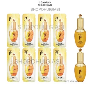 Gói Sample chất chống lão hóa giảm nếp nhăn Whoo vàng cực hiệu quả - Whoo Qi &Jin Essence 1ml