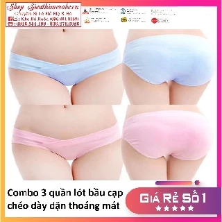 Combo 3 Quần Lót Bầu Cạp Chéo Hàng Cao Cấp Loại 1 Chất Đẹp Mát Dày Dặn