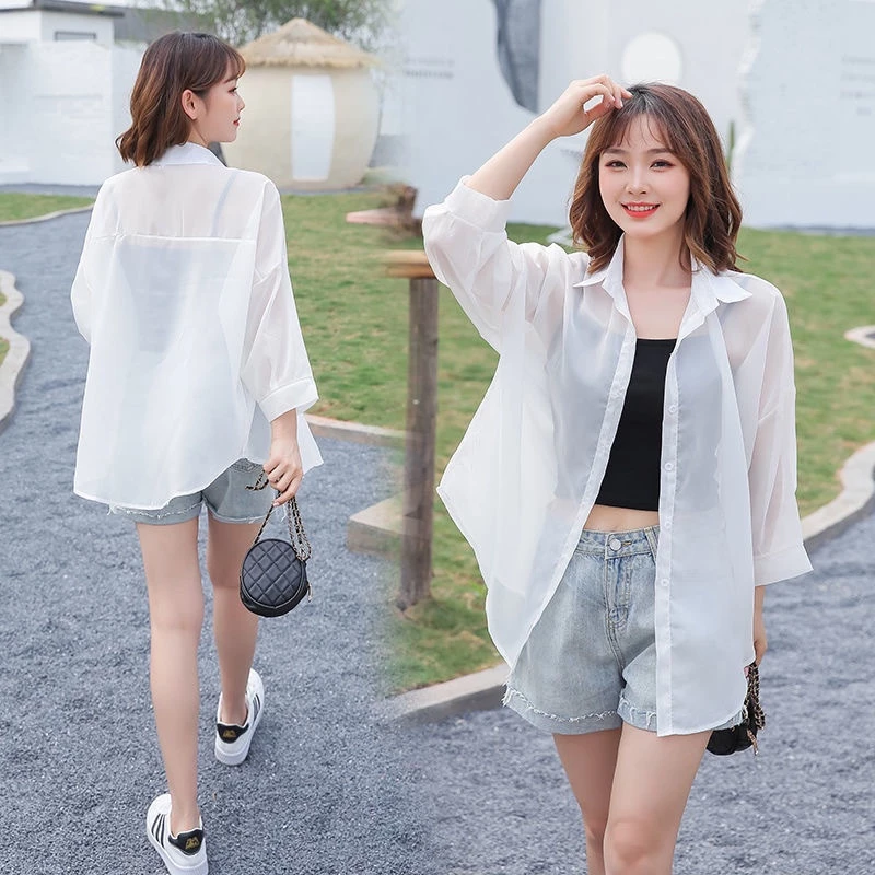 Áo Khoác cardigan Vải Voan Mềm Mỏng Nhẹ Chống Nắng 2022 Thời Trang Cho Nữ