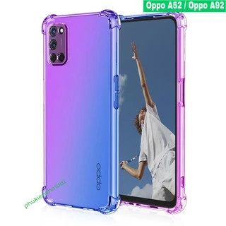 Ốp lưng Oppo A52 / Oppo A92 / Oppo A76 / Oppo A58 dẻo TPU đa sắc nhiều màu lồi 4 góc chống sốc