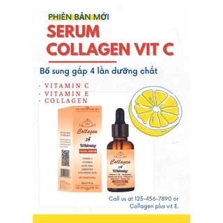 (có video, chính hãng) Serum dưỡng trắng da collagen plus vit E 701