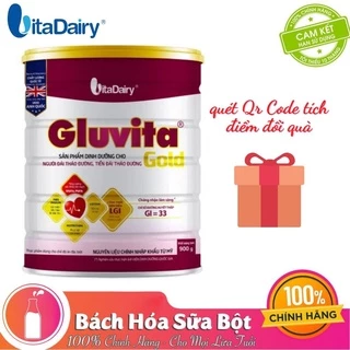 [Quét mã-Tích điểm đổi quà] Sữa bột Gluvita Gold –Dinh dưỡng dành cho người bệnh ĐÁI THÁO ĐƯỜNG 900G